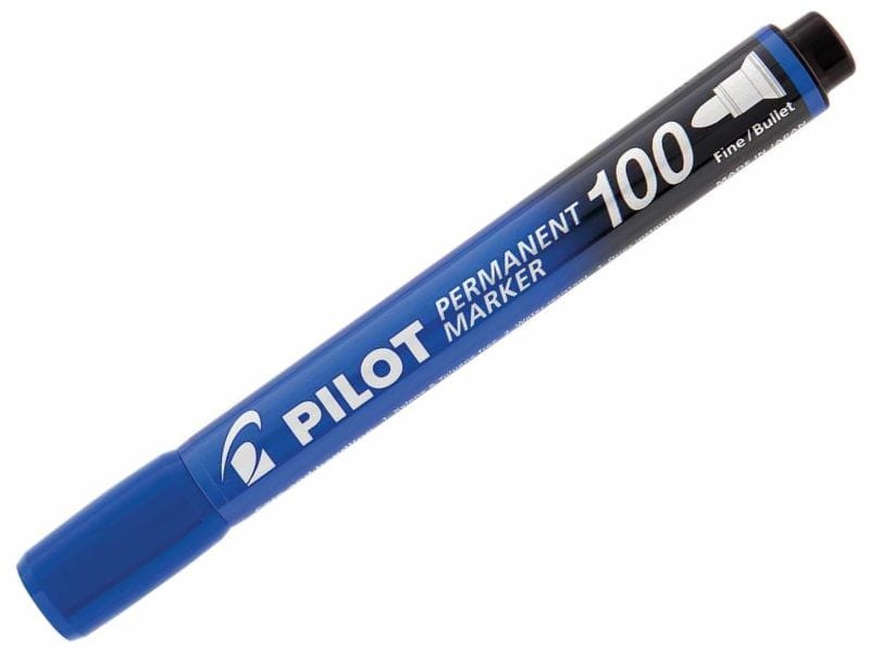 Marker permanentny Pilot SCA-100 niebieski 12szt-23607