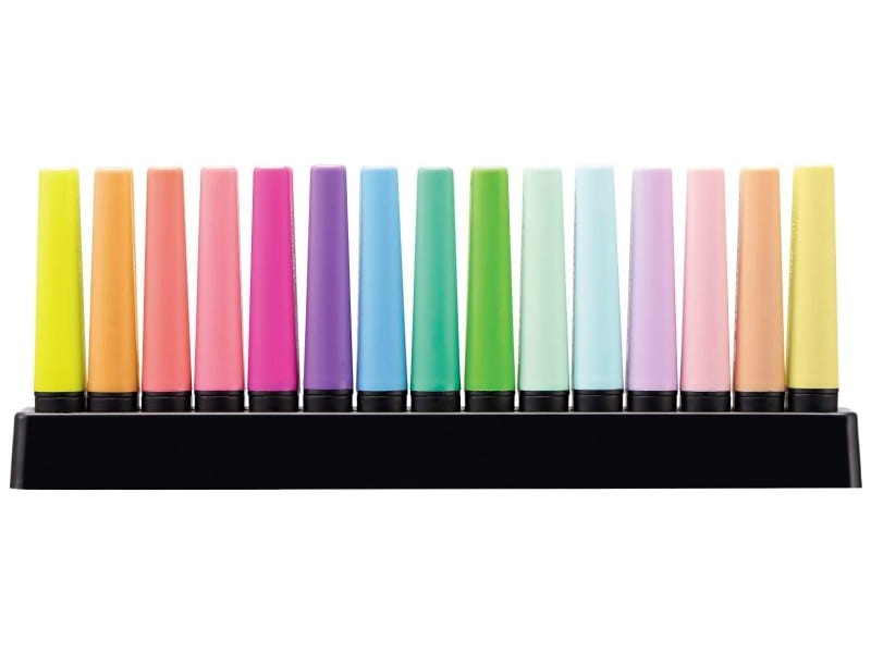 Zakreślacz Stabilo BOSS 15 kolorów (9 FLUO + 6 PASTEL)-115492