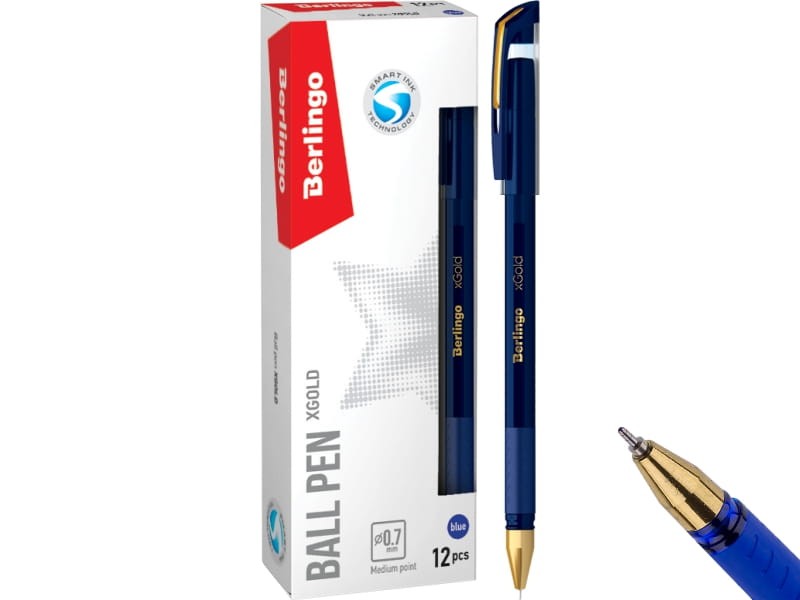 Długopis kulkowy Berlingo xGold 0,7mm niebieski 12 sztuk-122409