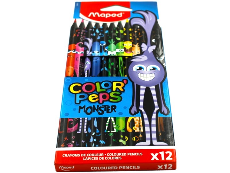 Kredki ołówkowe Maped colorpeps monster triangle 12 sztuk-115100