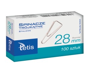 Spinacze trójkątne 28mm Tetis GS180-B 100 sztuk