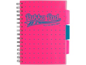 Kołozeszyt Pukka Pad neon dots A5 kratka 100 kartek 80g różowy