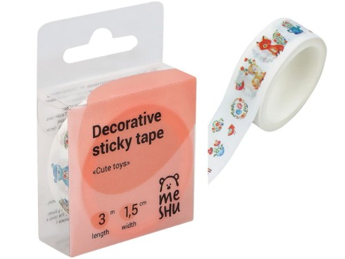 Taśma dekoracyjna MESHU Cute toys 1,5cm x 3m