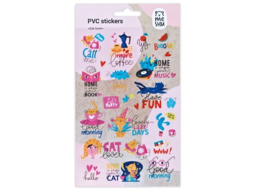 Naklejki PVC 10x21cm MESHU Cat Lover 23 naklejki