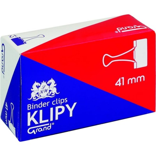 Klip biurowy 41mm GRAND czarny 12szt. /110-1095/