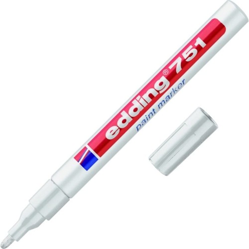 Marker olejowy okrągły 1,0-2,0mm EDDING 751 biały