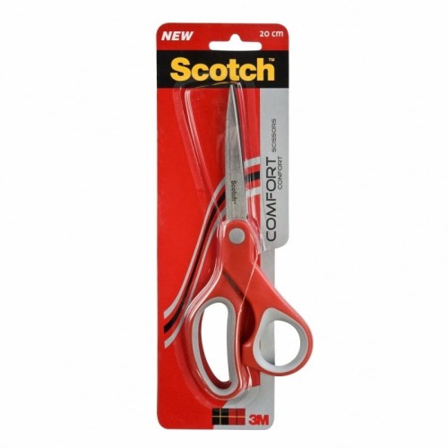 Nożyczki biurowe 20cm SCOTCH COMFORT 1428 czerwone 1szt.