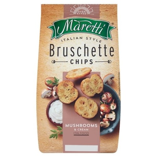 Przekąska BRUSCHETTA MARETTI chrupki chlebowe grzyby w śmietanie