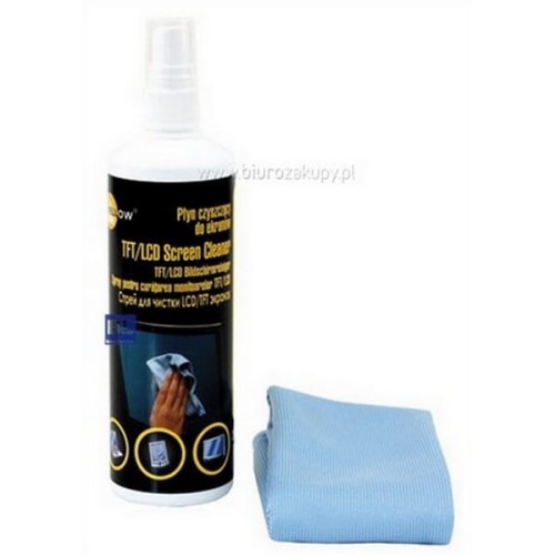 Płyn do czyszczenia ekranów 250ml+ ściereczka z microfibry YELLOW ONE  -125-1033-