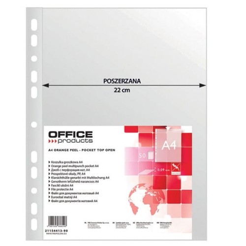 Koszulka zawieszkowa maxi A4 90mic groszkowa OFFICE PRODUCTS 50szt