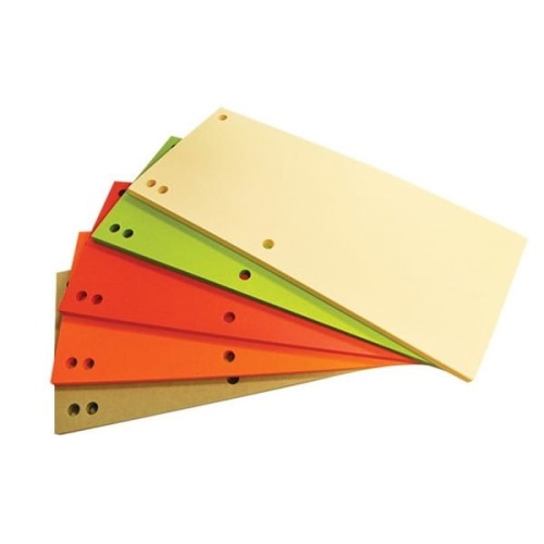 Przekładki OFFICE PRODUCTS, karton, 1/3 A4, 235x105mm, 100szt., mix kolorów /21070035-99/