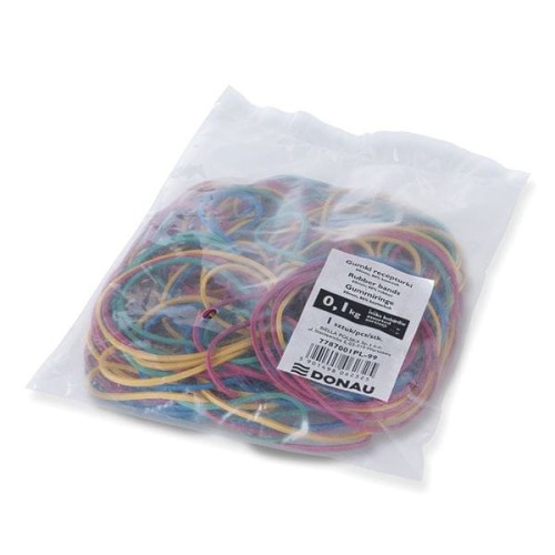 Gumki recepturki 60x1,5,1,5mm dł.10cm Donau, 100g, mix kolorów /7787001PL99/