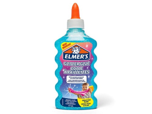 Klej błyszczący z brokatem do slimów ELMER'S GLITTER GLUE niebieski 177ml