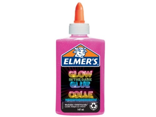 Klej świecący w ciemności do slimów ELMER'S GLOW IN A DARK GLUE różowy 147ml