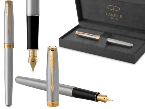 Pióro Wieczne Parker Sonnet Stainless Steel GT (F) srebrny
