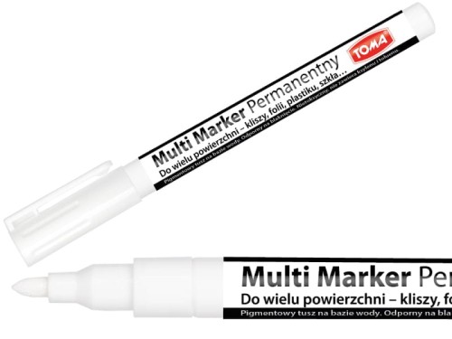 Pisak multi pen CD biały permanentny Soft Toma TO-333 1,5mm
