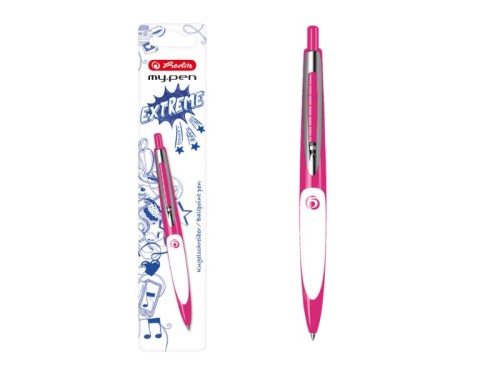 Długopis Herlitz My pen różowo-biały blister
