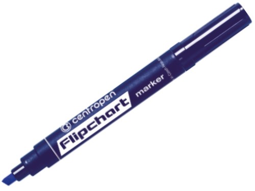 Marker do papieru Centropen 8560 ścięty 4,6mm niebieski