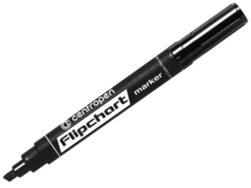 Marker do papieru Centropen 8560 ścięty 4,6mm czarny