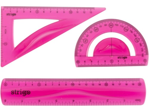 Zestaw geometryczny Strigo SSC072 elastyczny różowy