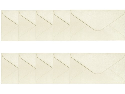 Koperta ozdobna 80x160 Pearl kremowa 150g/m2 10 sztuk