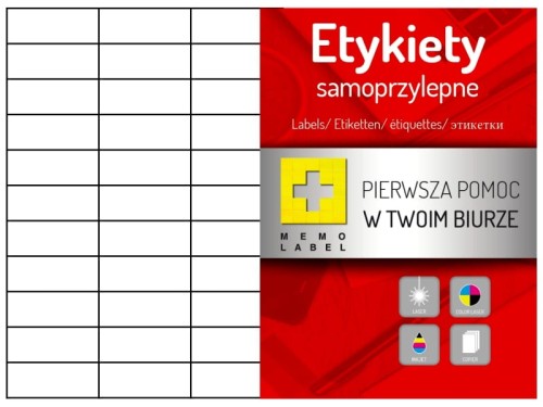 Etykiety papierowe 70x25,4mm DALPO 100ark 3300etykiet białe