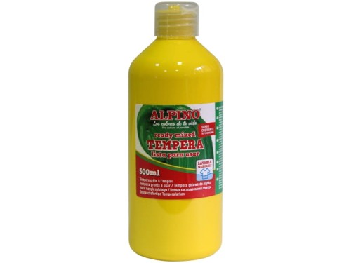 Farba tempera plakatowa Alpino w butelce 500ml żółta