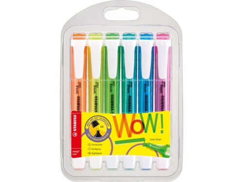 Zakreślacz STABILO swing cool neon etui 6 sztuk