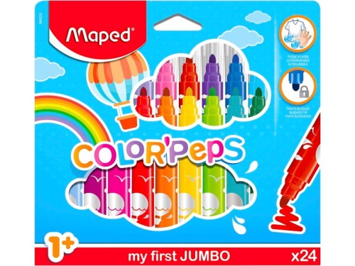 Flamastry Maped Colorpeps Jumbo early age 24 sztuki