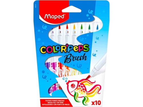 Flamastry Maped Colorpeps Brush 10 sztuk