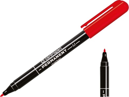 Marker permanentny Centropen 2846 cienki czerwony 1mm