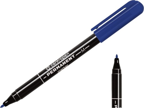 Marker permanentny Centropen 2846 cienki niebieski 1mm