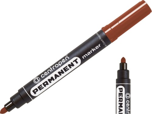 Marker Permanentny Centropen 8566 gruby 2,5mm brązowy