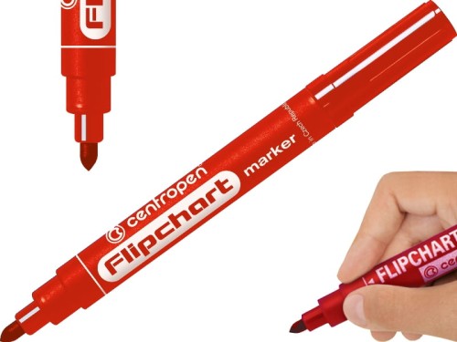 Marker do papieru Centropen 8550 okrągły 2,5mm czerwony