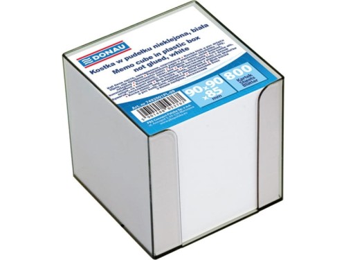 Kostka nieklejona Donau w pudełku 95x95x95mm biała 800k