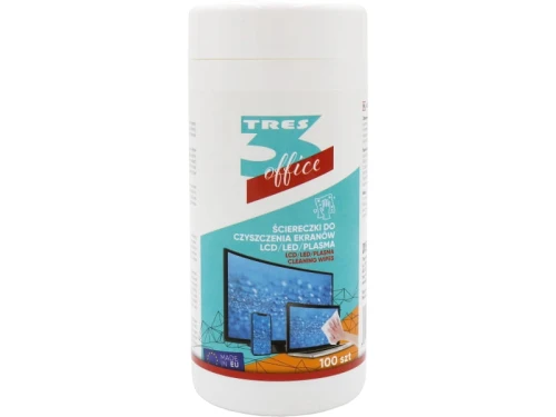 Ścierki do czyszczenia LCD/LED Tres duże 100 sztuk