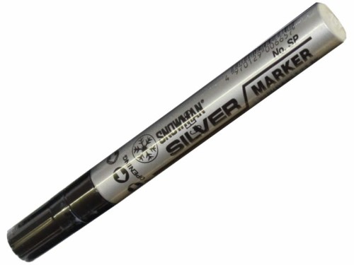 Marker olejowy Snowman gruby 1,5-3mm srebrny