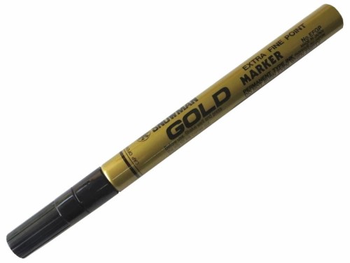 Marker olejowy Snowman cienki 0,5-0,8mm złoty
