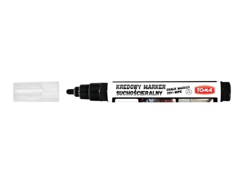 Marker kredowy ścieralny na sucho TOMA TO-296 4,5mm czarny