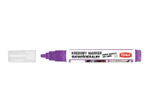 Marker kredowy ścieralny na sucho TOMA TO-296 4,5mm fioletowy