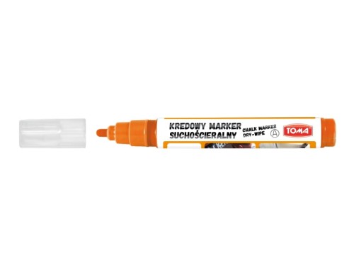 Marker kredowy ścieralny na sucho TOMA TO-296 4,5mm pomarańczowy