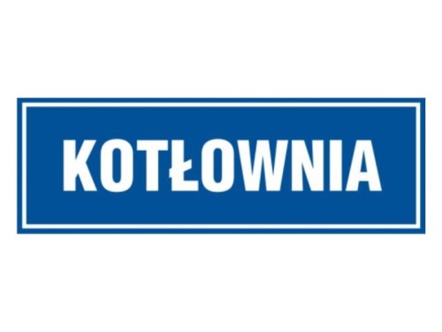 Tablica PB010 BH PN 10x30cm Kotłownia