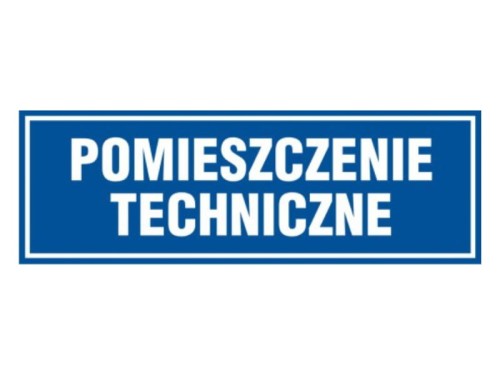 Tablica PB175 BH PN 10x30 Pomieszczenie techniczne