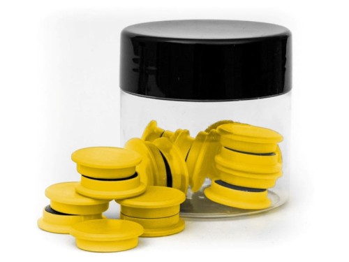 Magnesy do tablic okrągłe STRONG 20mm żółte 20 sztuk