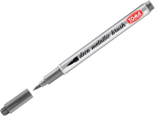 Marker permanentny Metallic Brush Toma TO-325 srebrny końcówka pędzelkowa