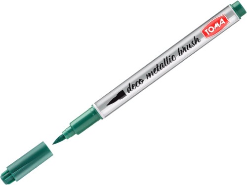 Marker permanentny Metallic Brush Toma TO-325 zielony końcówka pędzelkowa