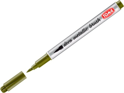 Marker permanentny Metallic Brush Toma TO-325 złoty końcówka pędzelkowa