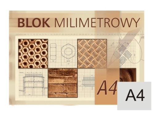 Blok milimetrowy Kreska A4 20 kartek 297x210 mm