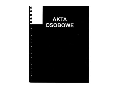 Teczka do akt osobowych Konfex T-02 A4 czarna