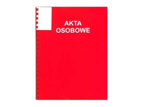 Teczka do akt osobowych Konfex T-02 A4 czerwona